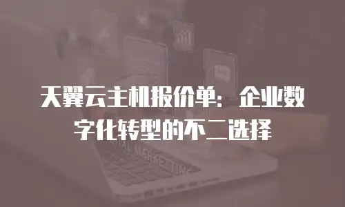 天翼云主机报价单：企业数字化转型的不二选择