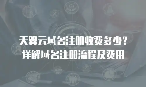 天翼云域名注册收费多少？详解域名注册流程及费用
