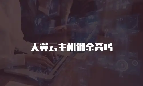 天翼云主机佣金高吗