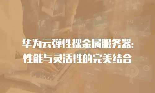 华为云弹性裸金属服务器：性能与灵活性的完美结合