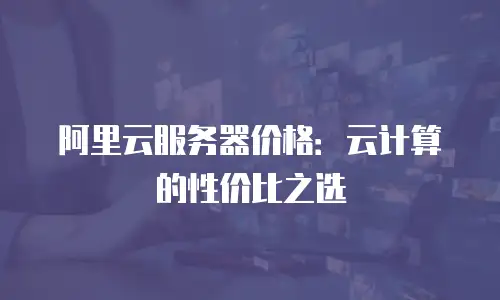 阿里云服务器价格：云计算的性价比之选