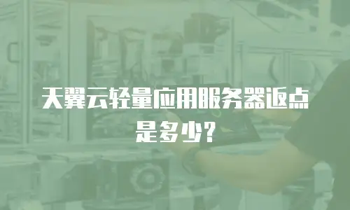 天翼云轻量应用服务器返点是多少？