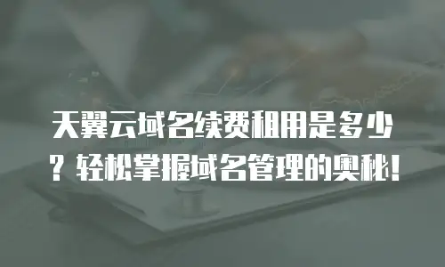 天翼云域名续费租用是多少？轻松掌握域名管理的奥秘！