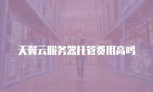 天翼云服务器托管费用高吗
