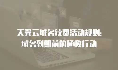天翼云域名续费活动规则：域名到期前的拯救行动
