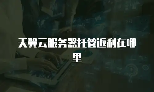 天翼云服务器托管返利在哪里
