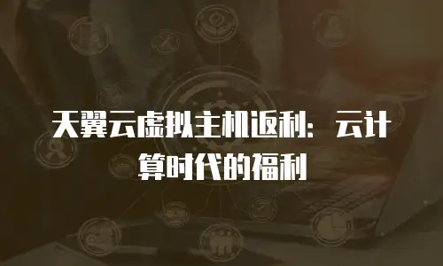 天翼云虚拟主机返利：云计算时代的福利
