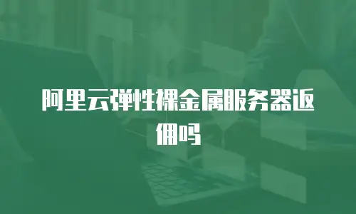 阿里云弹性裸金属服务器返佣吗