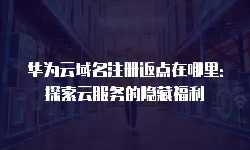 华为云域名注册返点在哪里：探索云服务的隐藏福利