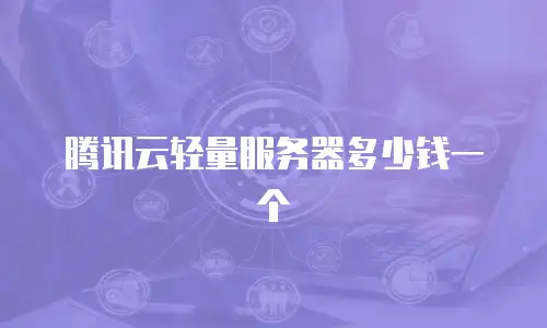 腾讯云轻量服务器多少钱一个