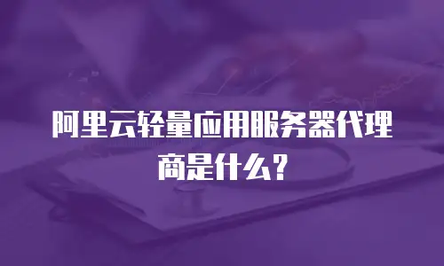 阿里云轻量应用服务器代理商是什么？