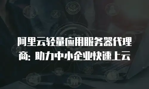 阿里云轻量应用服务器代理商: 助力中小企业快速上云