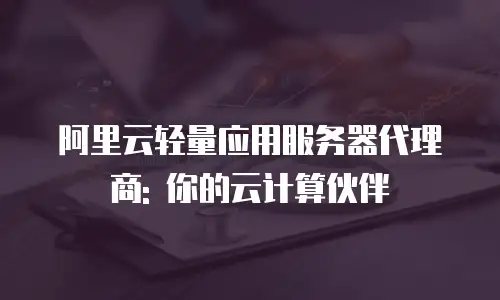 阿里云轻量应用服务器代理商: 你的云计算伙伴