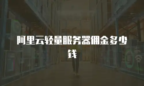 阿里云轻量服务器佣金多少钱