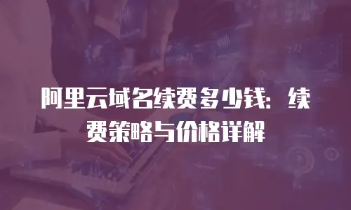 阿里云域名续费多少钱：续费策略与价格详解