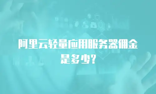 阿里云轻量应用服务器佣金是多少？