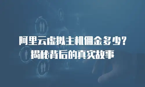 阿里云虚拟主机佣金多少？揭秘背后的真实故事