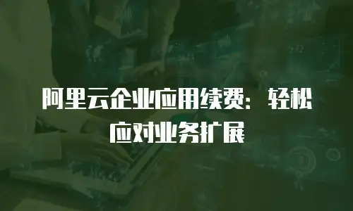阿里云企业应用续费：轻松应对业务扩展