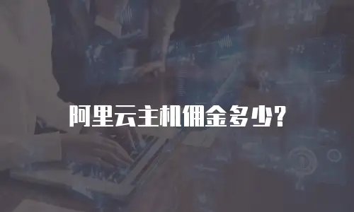 阿里云主机佣金多少？