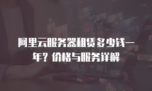 阿里云服务器租赁多少钱一年？价格与服务详解