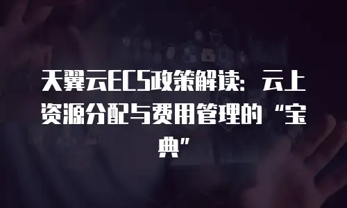 天翼云ECS政策解读：云上资源分配与费用管理的&ldquo;宝典&rdquo;