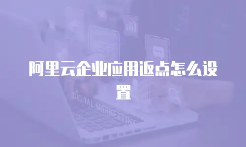 阿里云企业应用返点怎么设置