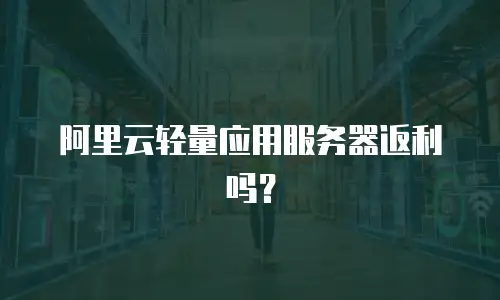 阿里云轻量应用服务器返利吗？