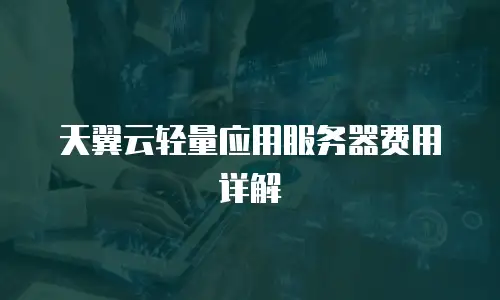 天翼云轻量应用服务器费用详解