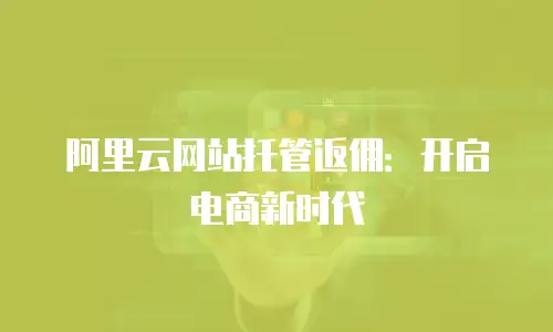 阿里云网站托管返佣：开启电商新时代