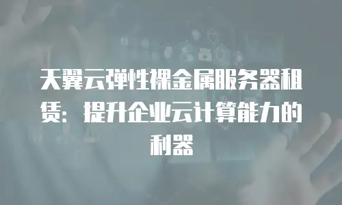 天翼云弹性裸金属服务器租赁：提升企业云计算能力的利器