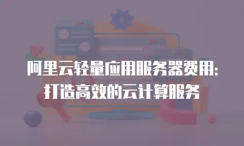 阿里云轻量应用服务器费用：打造高效的云计算服务