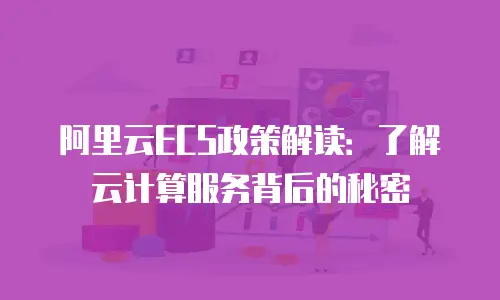 阿里云ECS政策解读：了解云计算服务背后的秘密