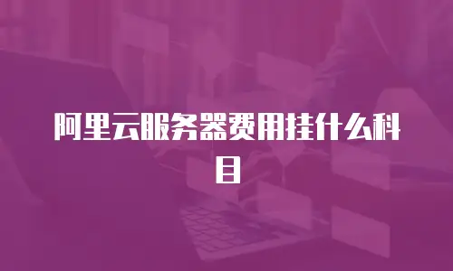 阿里云服务器费用挂什么科目