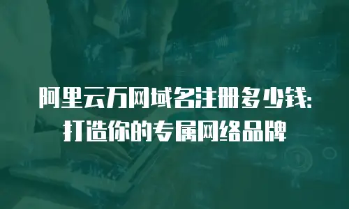 阿里云万网域名注册多少钱：打造你的专属网络品牌
