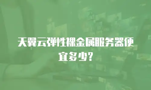 天翼云弹性裸金属服务器便宜多少？