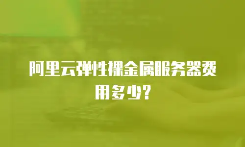 阿里云弹性裸金属服务器费用多少？