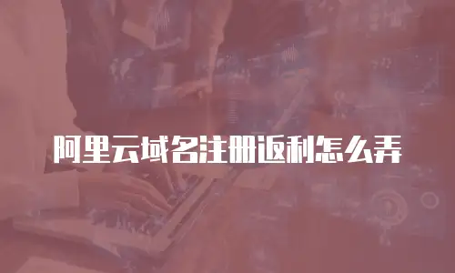 阿里云域名注册返利怎么弄