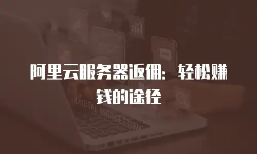 阿里云服务器返佣：轻松赚钱的途径