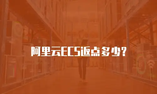 阿里云ECS返点多少？
