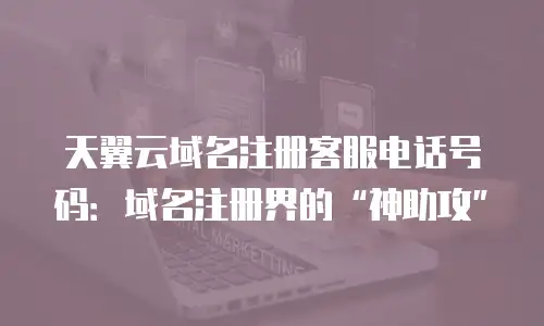 天翼云域名注册客服电话号码：域名注册界的&ldquo;神助攻&rdquo;