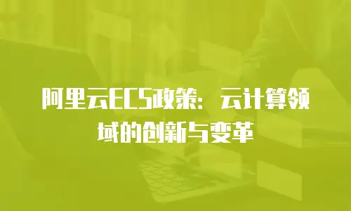 阿里云ECS政策：云计算领域的创新与变革