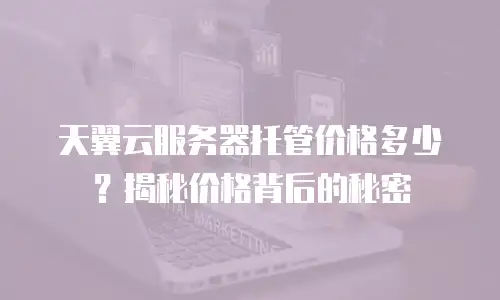 天翼云服务器托管价格多少？揭秘价格背后的秘密