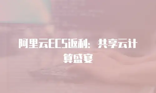 阿里云ECS返利：共享云计算盛宴