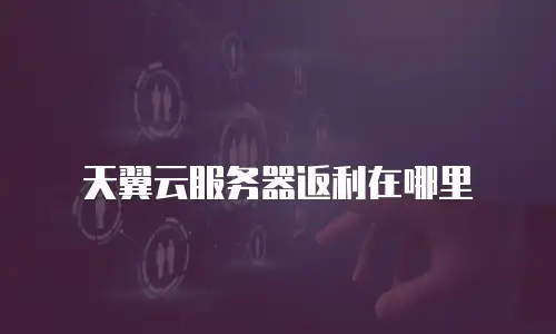 天翼云服务器返利在哪里