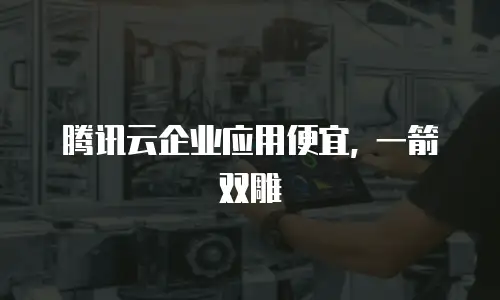 腾讯云企业应用便宜, 一箭双雕