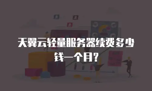 天翼云轻量服务器续费多少钱一个月？