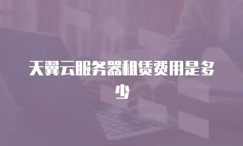 天翼云服务器租赁费用是多少