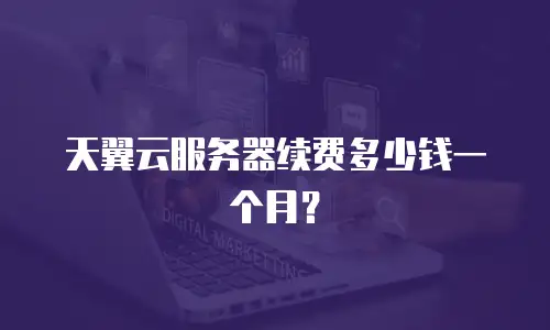 天翼云服务器续费多少钱一个月？