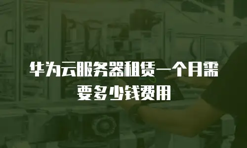 华为云服务器租赁一个月需要多少钱费用