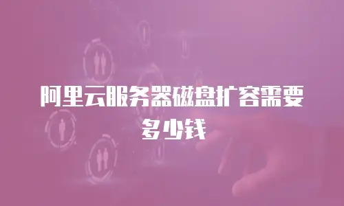 阿里云服务器磁盘扩容需要多少钱